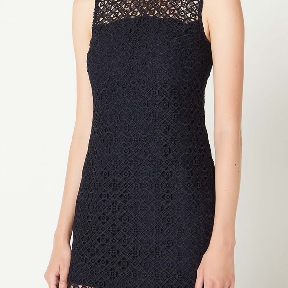 Sandro, Lace dress with trim on the collar - Picture 2 of 7
